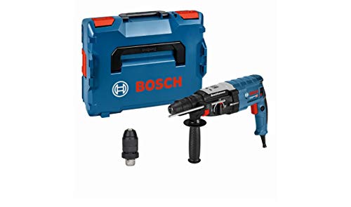 Bosch Professional Bohrhammer GBH 2-28 F (inkl. Zusatzhandgriff, Tiefenanschlag 210mm, Maschinentuch, Schnellspannbohrfutter 13mm, Wechselfutter SDS-plus, L-BOXX)