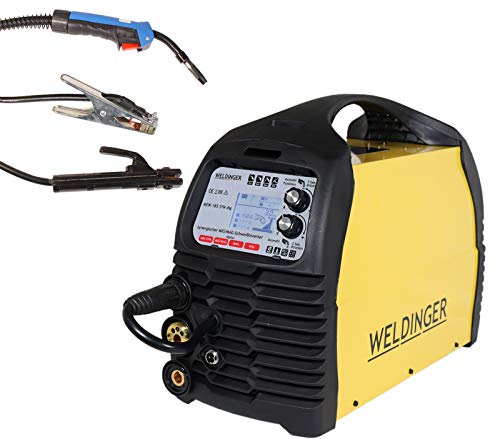 WELDINGER MIG/MAG-Schweißinverter MEW 185 SYN dig pro (Schutzgas Schweißgerät) 5 Jahre Garantie