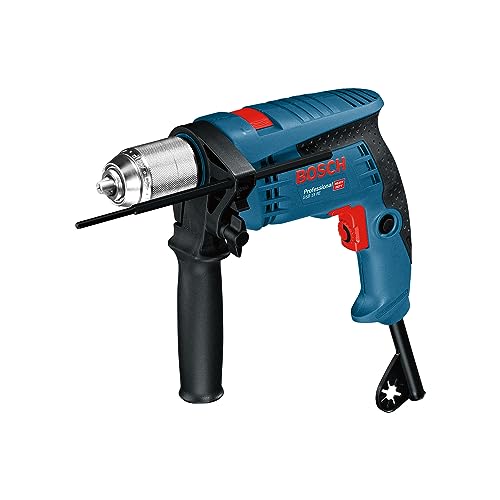 Bosch Professional Schlagbohrmaschine GSB 13 RE (600 Watt, inkl. Tiefenanschlag 210 mm, Schnellspannbohrfutter 13 mm, im Karton) mit Zubehör